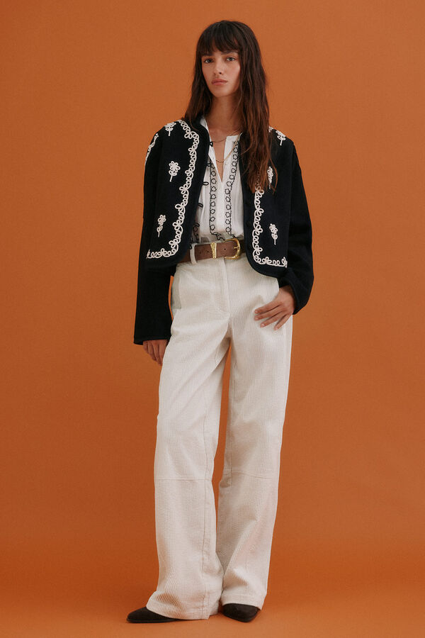 Hoss Intropia Fabiola. Chaqueta bordada Negro