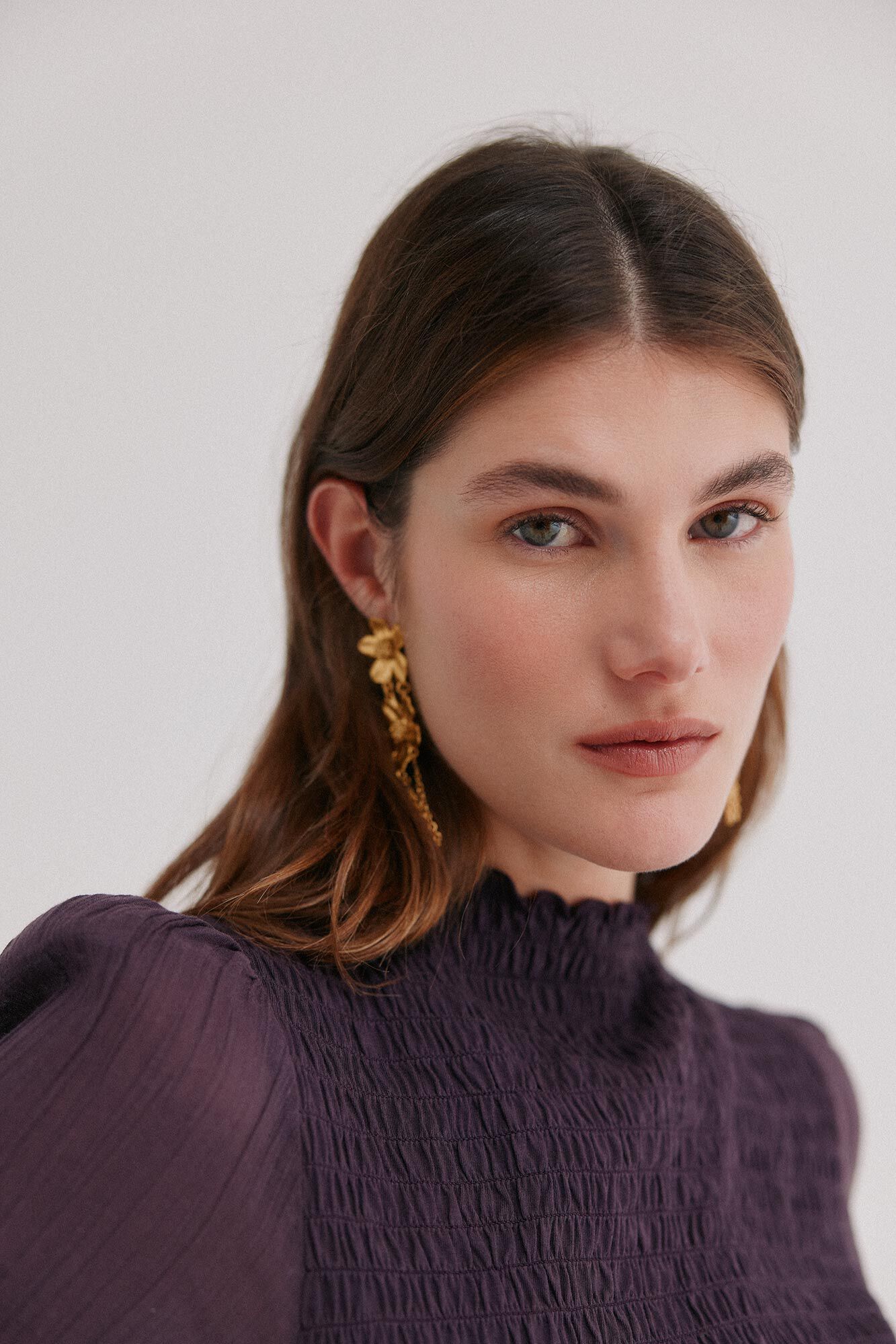 Hoss Intropia Marina. Top fruncido