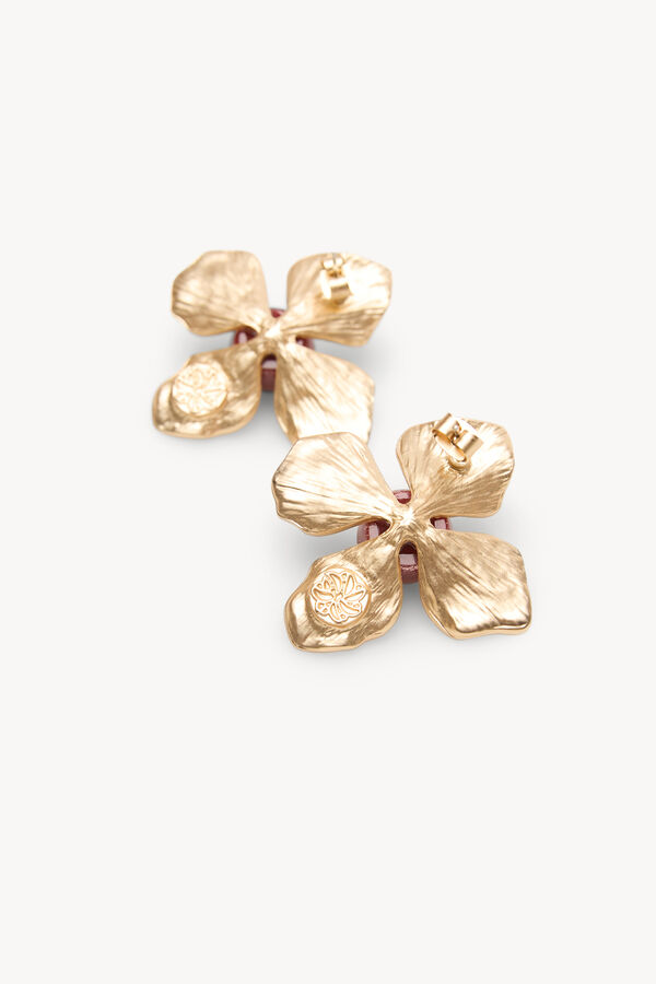 Hoss Intropia Lourdes. Pendientes flor Dorado
