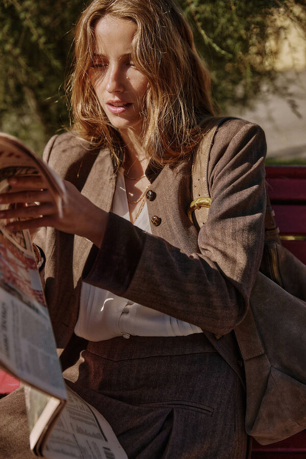 Hoss Intropia Emily. blazer entallada Marron