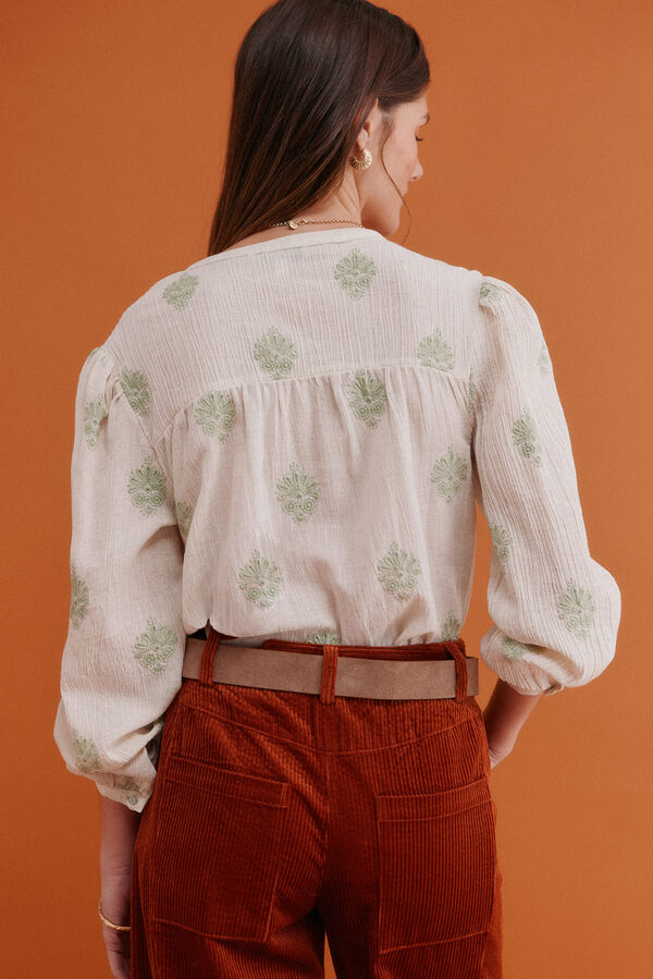 Hoss Intropia Grace. Blusa bordada Marfil