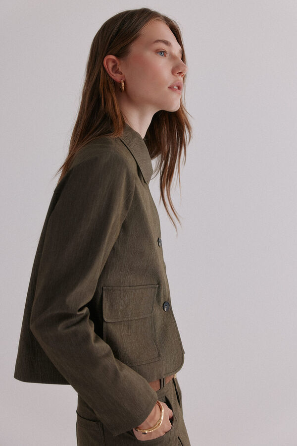 Hoss Intropia Elo&iuml;se. Chaqueta casual Kaki