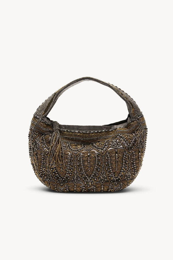 Hoss Intropia Nadia. Bolso de abalorios Gris