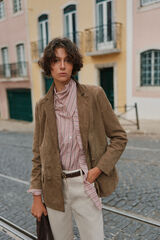 Hoss Intropia Fiore. Chaqueta piel Kaki