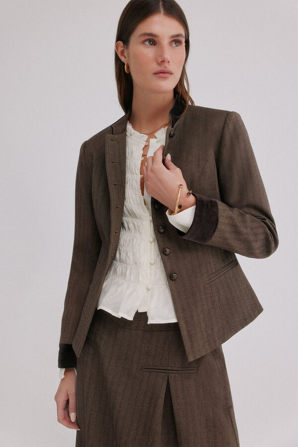 Hoss Intropia Emily. blazer entallada Marron
