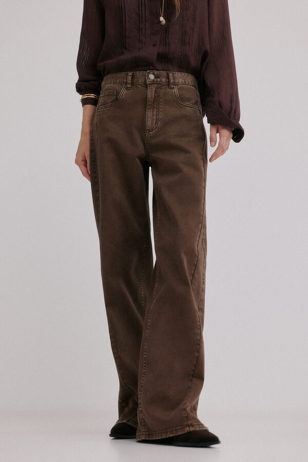 Hoss Intropia Beth. Vaqueros efecto lavado Marron