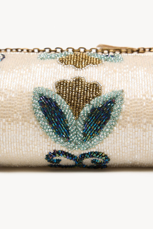 Hoss Intropia Nara. Bolso de abalorios Marfil