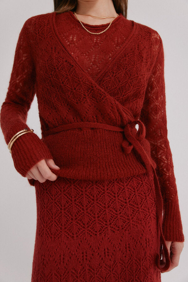 Hoss Intropia Iria. Chaqueta calada rojo