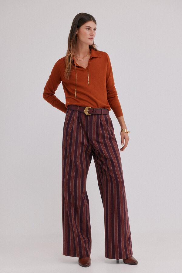 Hoss Intropia Idoia. C&aacute;rdigan con cuello solapa Naranja