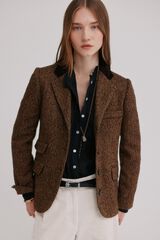 Hoss Intropia Elsa. Blazer espiga Marron