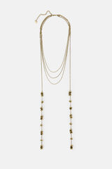 Hoss Intropia Luisa. Collar corbatero ba&ntilde;ado en oro Dorado