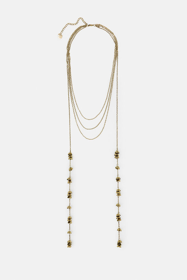 Hoss Intropia Luisa. Collar corbatero ba&ntilde;ado en oro Dorado