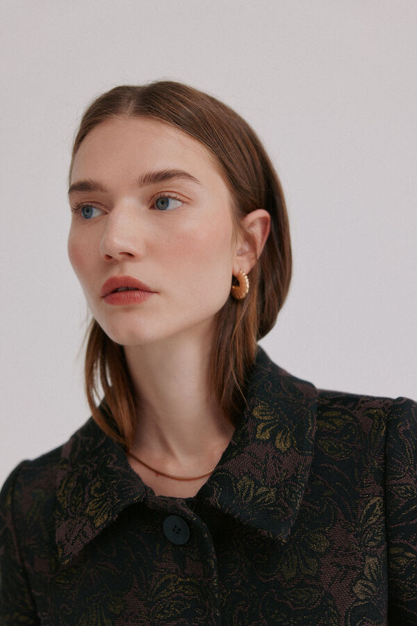 Hoss Intropia Fiorella. Levita jacquard Gris oscuro