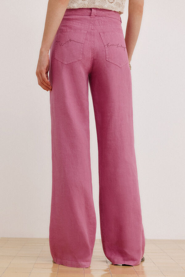 Hoss Intropia Paupa. Pantal&oacute;n de lino Lila