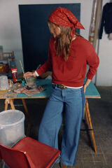 Hoss Intropia Miranda. Fular tipo bandana Estampado rojo