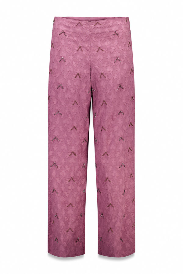 Hoss Intropia Paulina. Pantalones jaquard Rosa