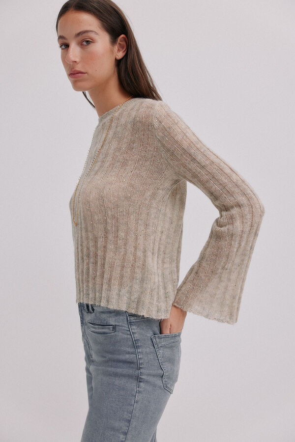 Hoss Intropia Neus. Jersey cuello redondeado Gris