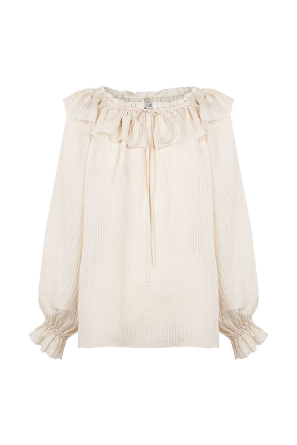 Hoss Intropia Cassandra. Blusa rom&aacute;ntica Marfil