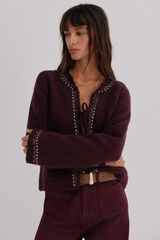 Hoss Intropia Nala. Chaqueta bordada Granate