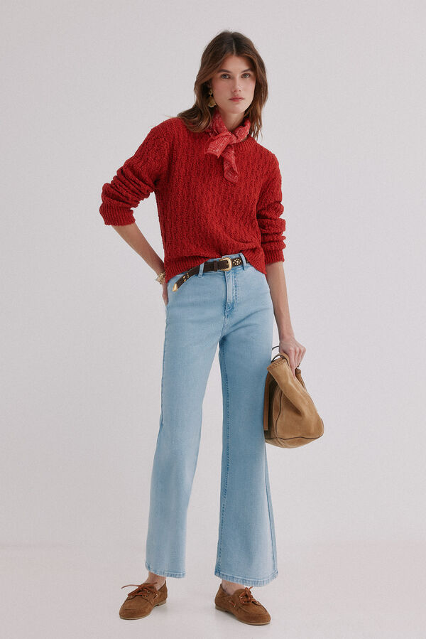 Hoss Intropia B&aacute;rbara. Vaqueros wide leg Azul