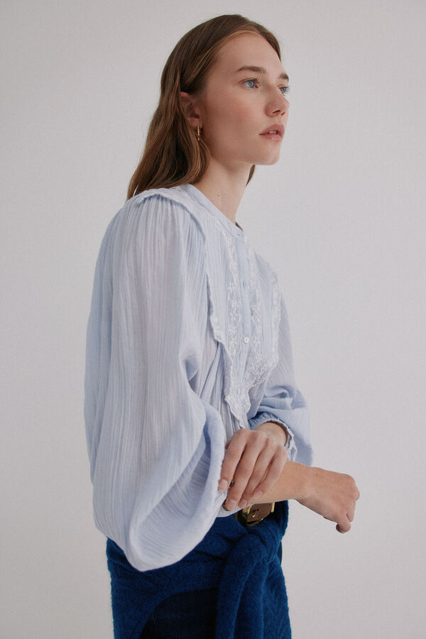 Hoss Intropia Gael. Blusa bordada Azul