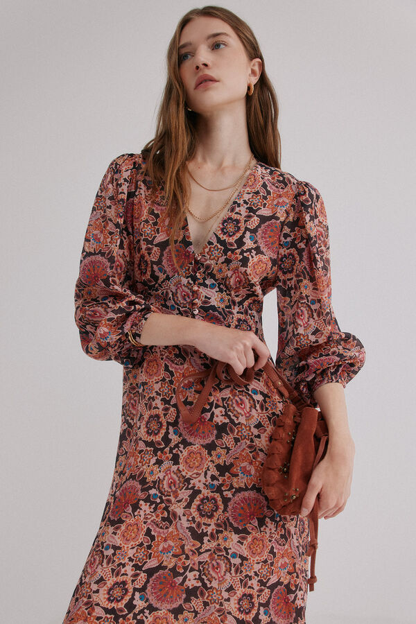 Hoss Intropia Aitana. Vestido estampado Estampado Marron