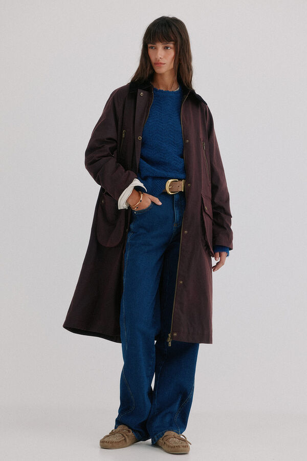 Hoss Intropia Damaris. Trench con bolsillos Granate