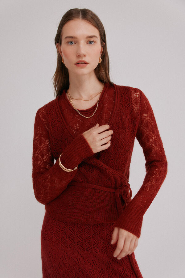 Hoss Intropia Iria. Chaqueta calada rojo