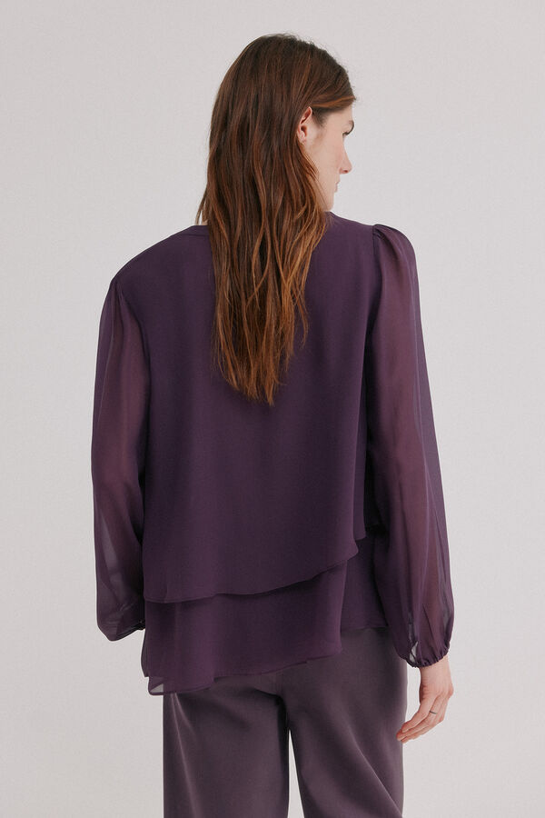 Hoss Intropia Gala. Blusa con lazada Morado