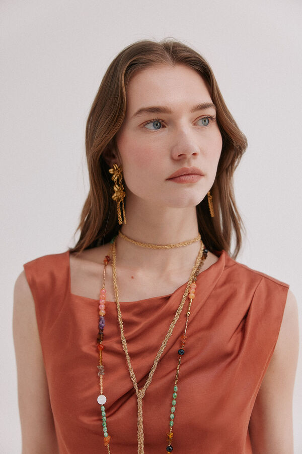 Hoss Intropia Alessia. Vestido midi satinado Rosa