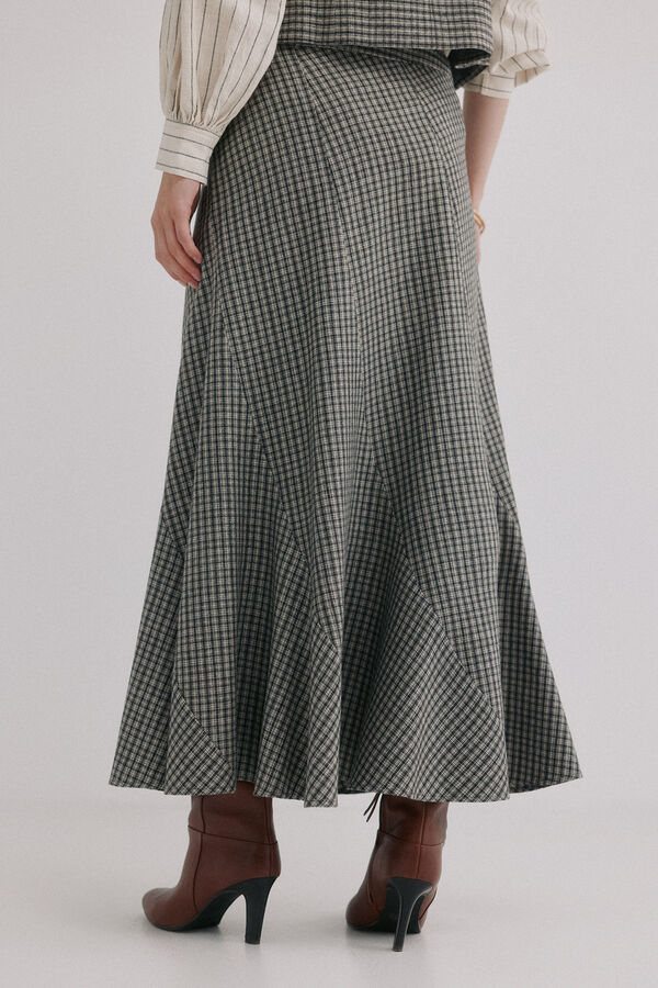 Hoss Intropia Romilda. Falda cuadros Estampado azul