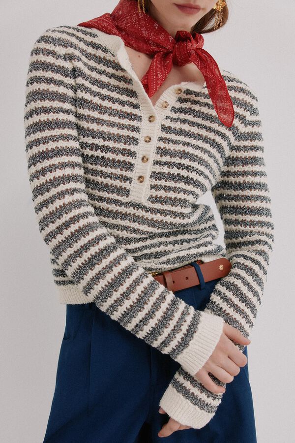 Hoss Intropia Ida. Jersey a rayas Azul marino