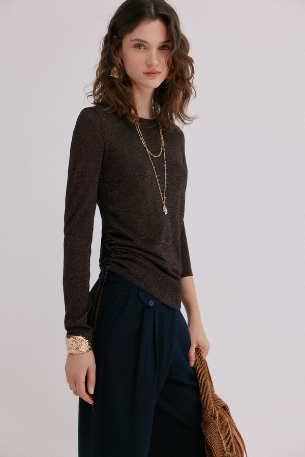 Hoss Intropia Imani. Jersey con frunces Marron