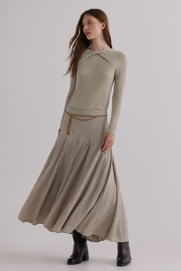 Hoss Intropia Rosa. Falda godets Gris