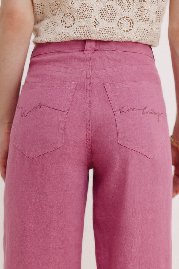 Hoss Intropia Paupa. Pantal&oacute;n de lino Lila