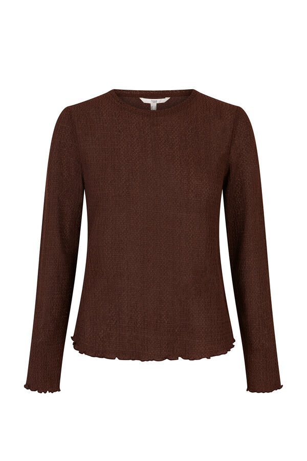Hoss Intropia Maite. Camiseta con textura Marron oscuro