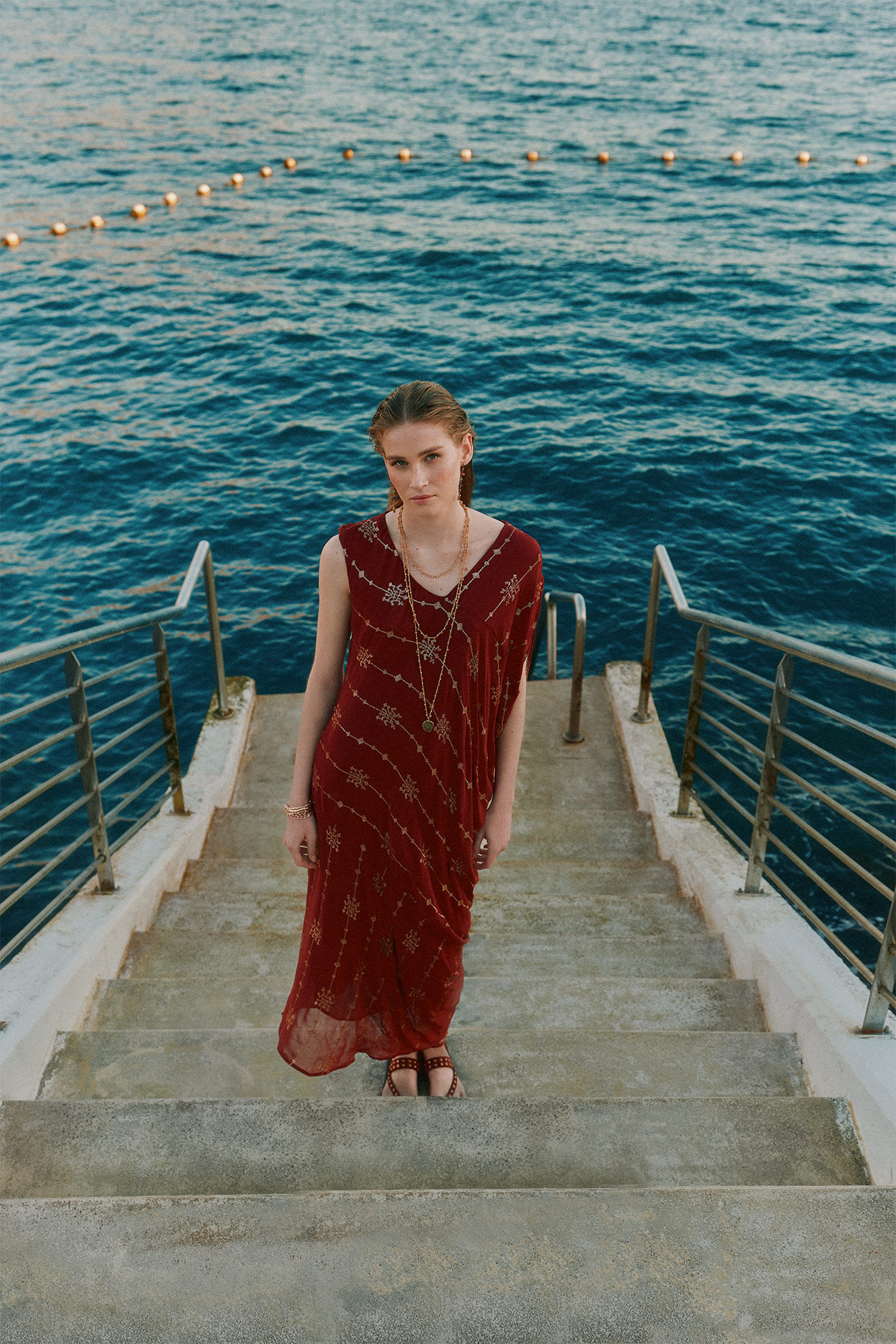 Hoss Intropia Atenea. Vestido largo asim&eacute;trico