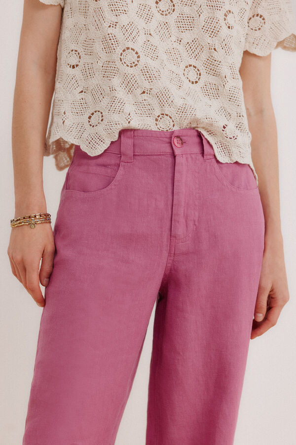 Hoss Intropia Paupa. Pantal&oacute;n de lino Lila