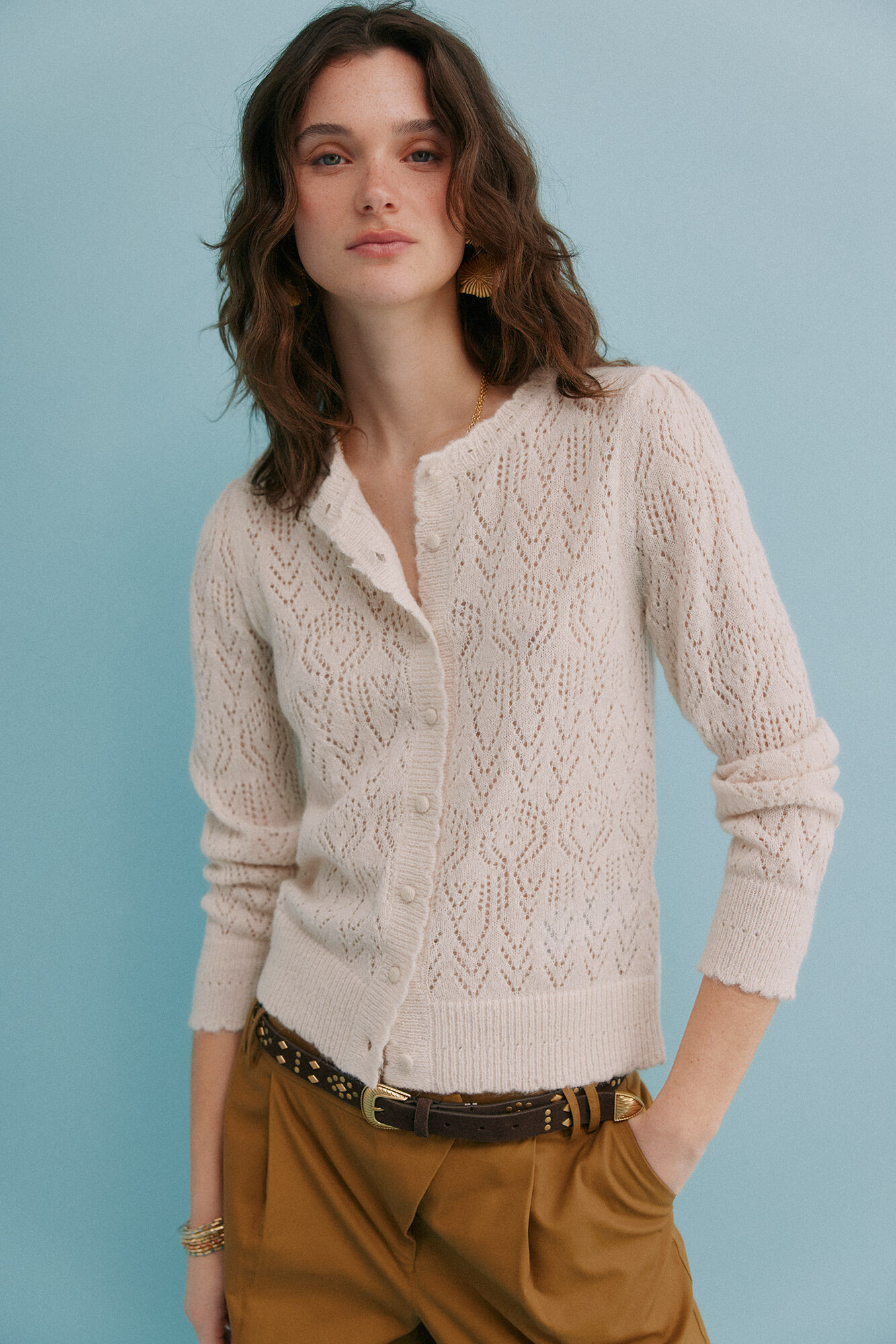 Hoss Intropia Inma. C&aacute;rdigan calado