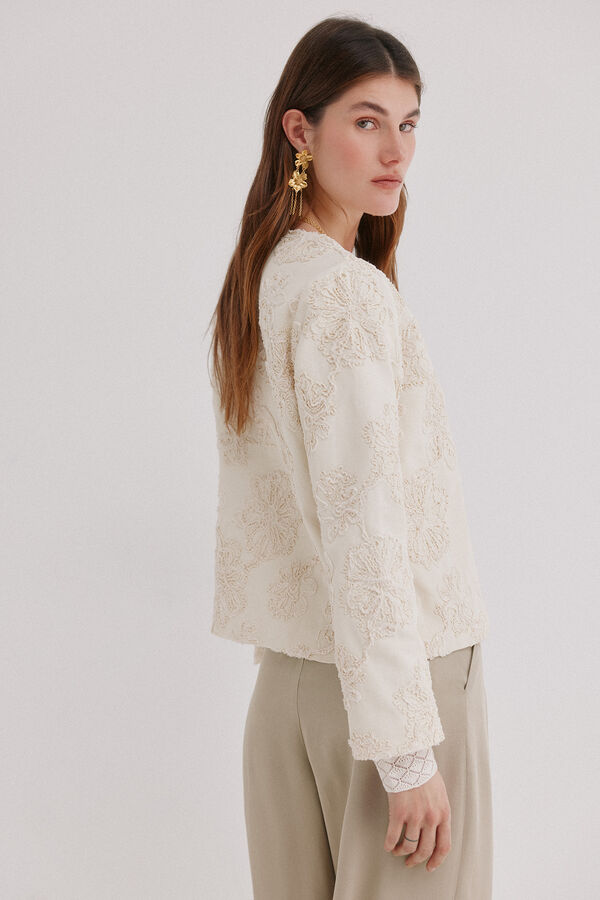 Hoss Intropia Eider. Chaqueta jacquard Marfil