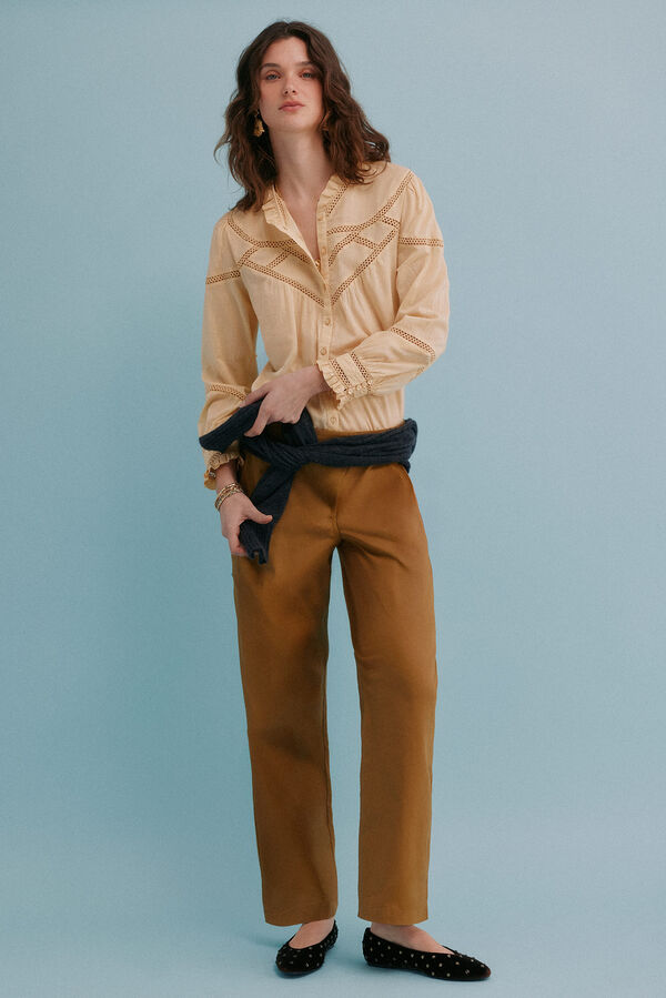 Hoss Intropia Chiara. Blusa rom&aacute;ntica Amarillo