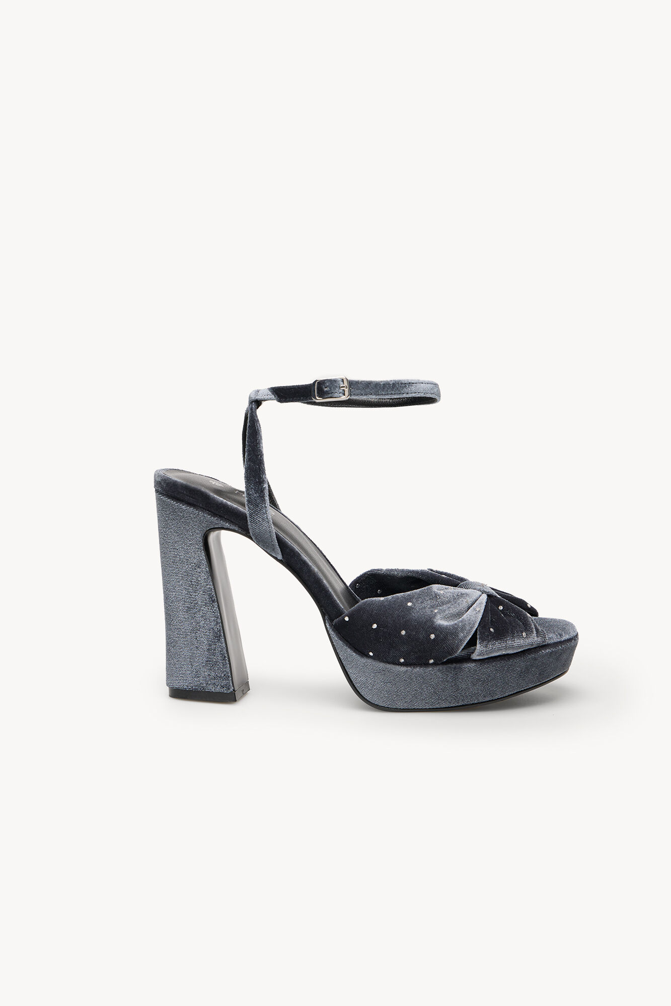 Hoss Intropia Maia. Sandalia tac&oacute;n terciopelo