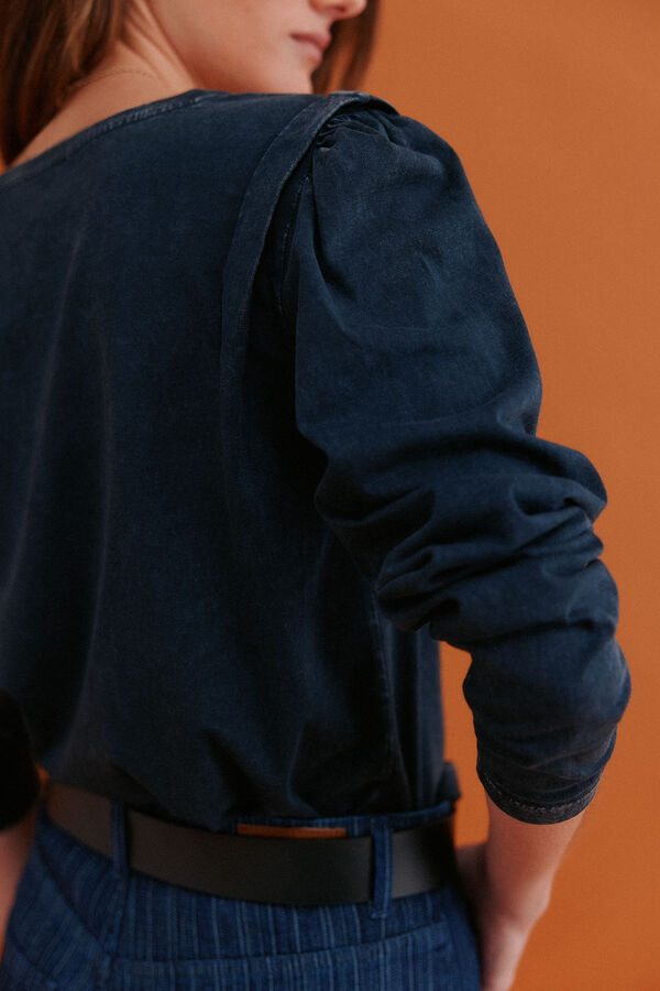 Hoss Intropia Maialen. Camiseta efecto lavado Gris