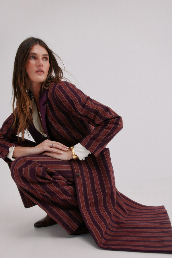 Hoss Intropia Francesca. Levita a rayas Granate