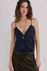 Hoss Intropia Cristina. Top lencero Negro