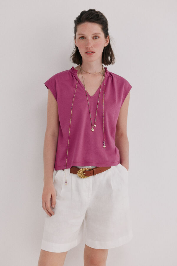 Hoss Intropia Morgane. Camiseta flu&iacute;da Rosa