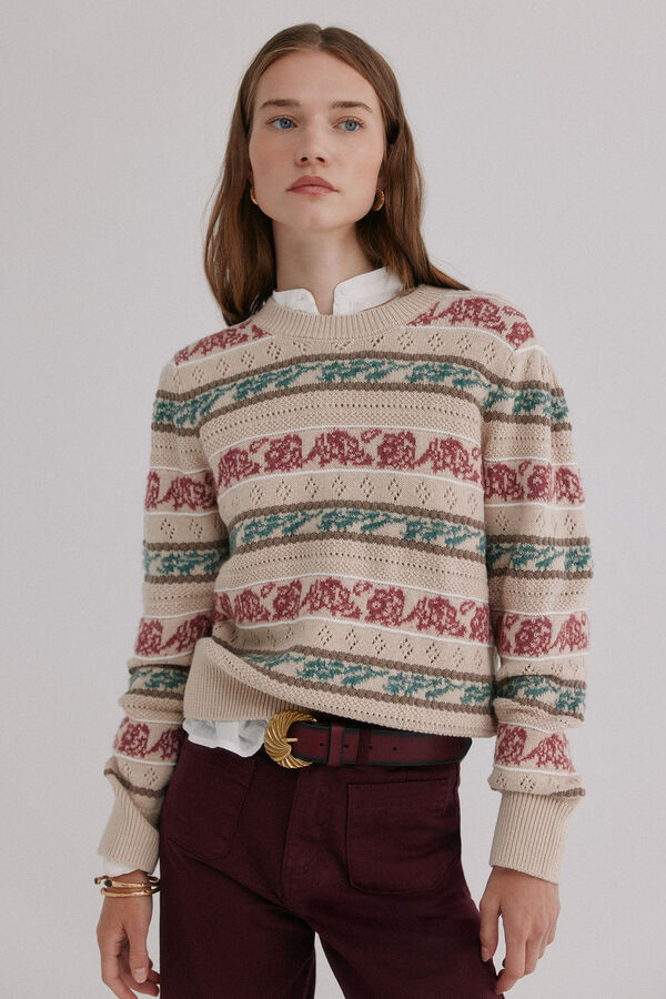 Hoss Intropia Irene. Jersey calado Multicolor