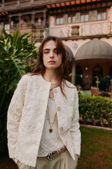 Hoss Intropia Eider. Chaqueta jacquard Marfil