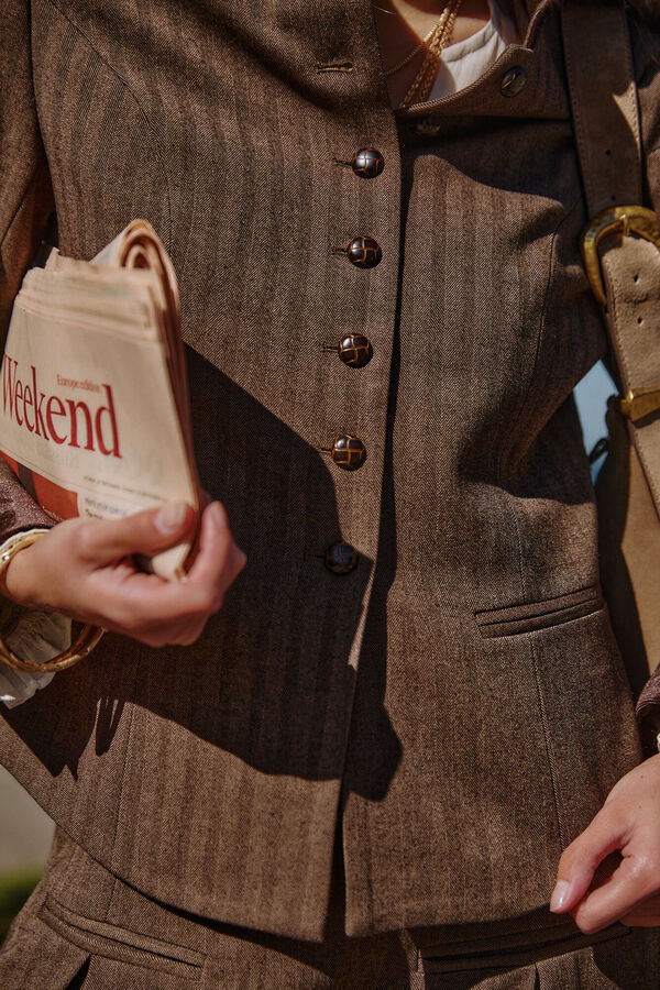 Hoss Intropia Emily. blazer entallada Marron