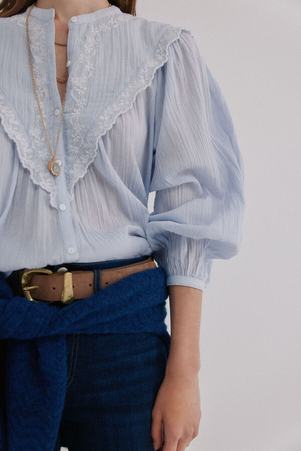 Hoss Intropia Gael. Blusa bordada Azul